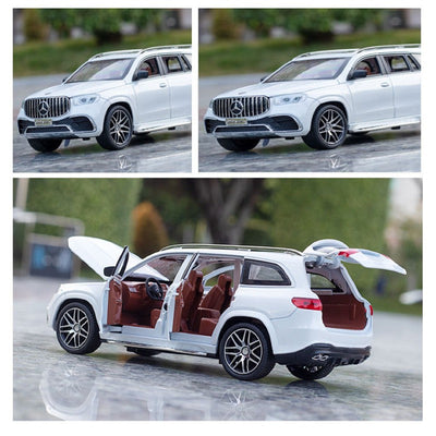 Resembling Mercedes-Benz GLS 63 Diecast Car with Openable Doors, Light & Sound | 1:24 Scale Model (14 Years Till Grown Ups)