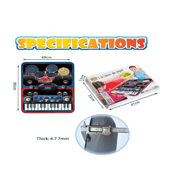 2-in-1 Play Gym Mat - Piano & Drum Set  (9 Months to 3 Years) | COD Not Available