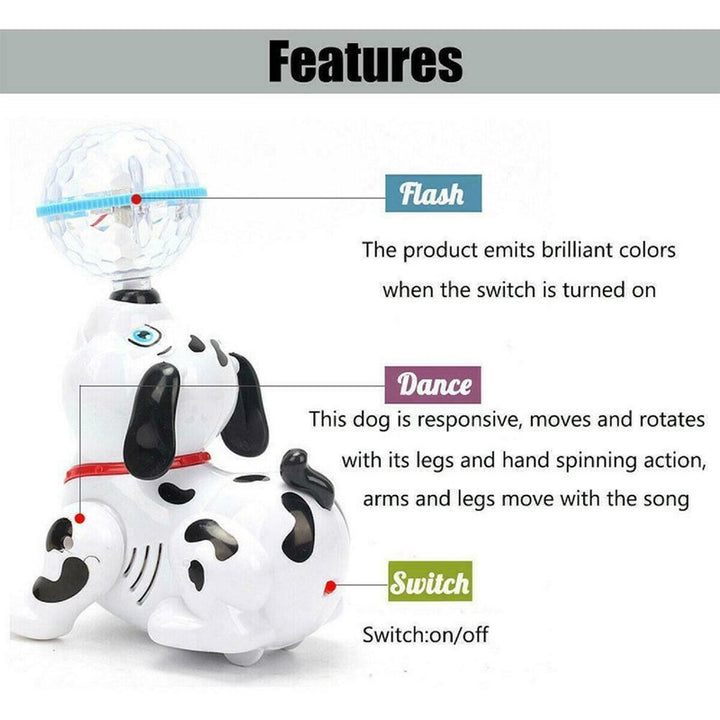 Battery Operated Dancing Dog with Vibrant Light & Music (6 Months-3 Years)