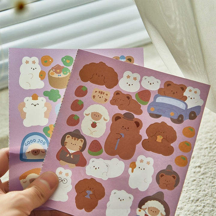 Set of 4 - Small Soft Theme Scene Stickers (4-8 Years)