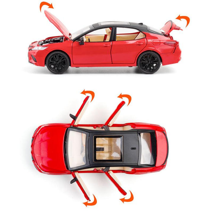 Resembling TYT CMRY Diecast Car - Pull Back, Openable Doors,  Sound & Light | 1:24 Scale (3 Years till Grown Ups)