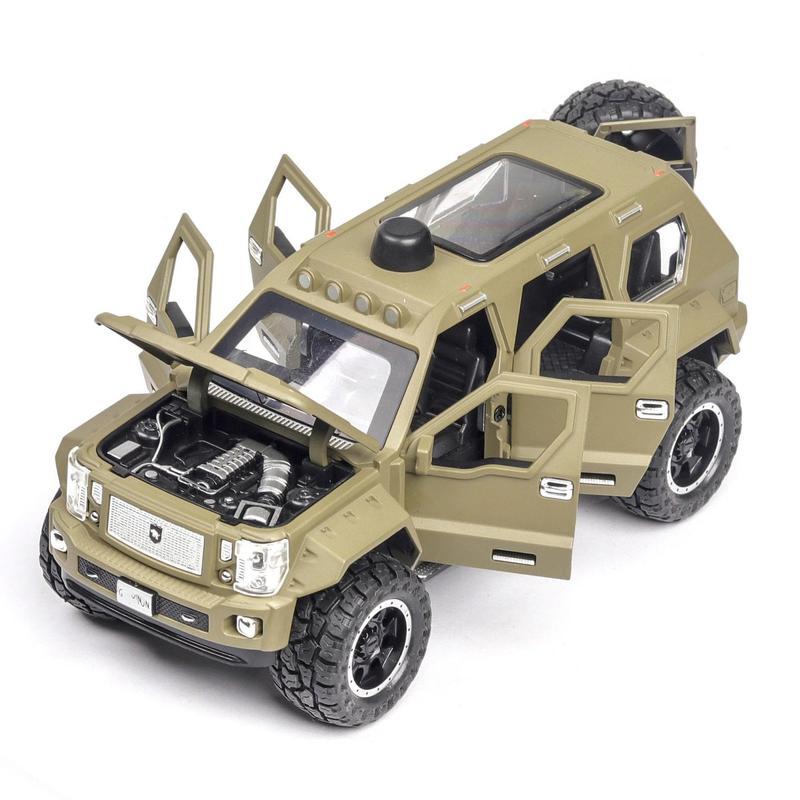 Resembling GRG PTN Pull Back Diecast Car with Openable Doors, Sound & Light | 1:24 Scale Model (14 Years Till Grown Ups)