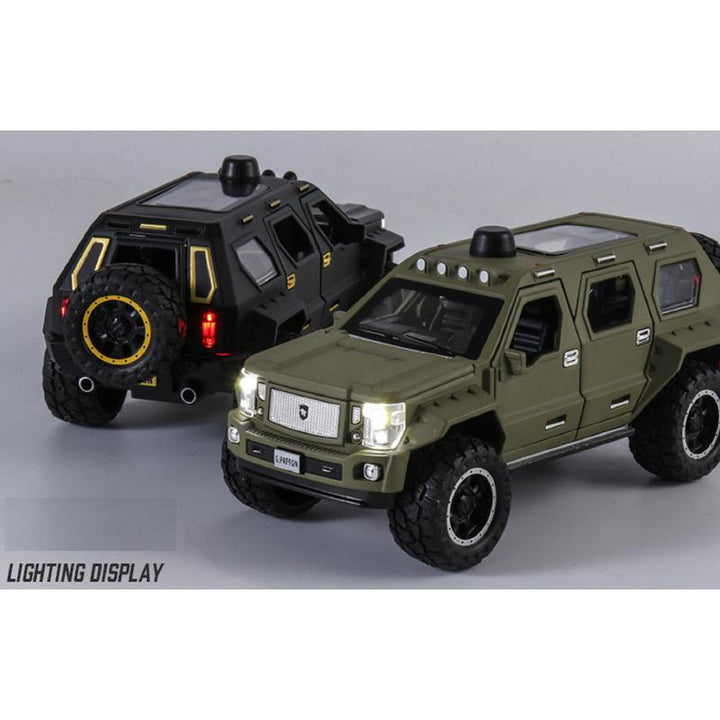 Resembling GRG PTN Pull Back Diecast Car with Openable Doors, Sound & Light | 1:24 Scale Model (14 Years Till Grown Ups)