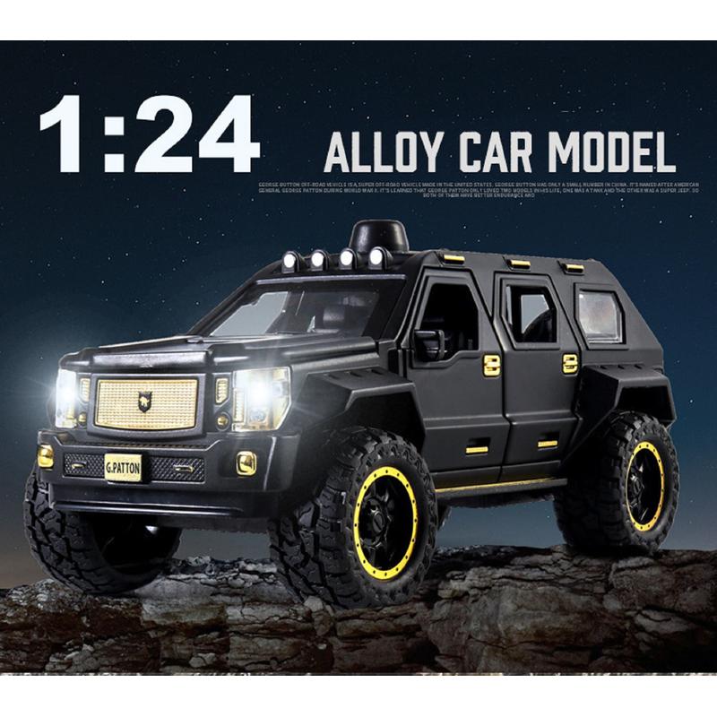 Resembling GRG PTN Pull Back Diecast Car with Openable Doors, Sound & Light | 1:24 Scale Model (14 Years Till Grown Ups)