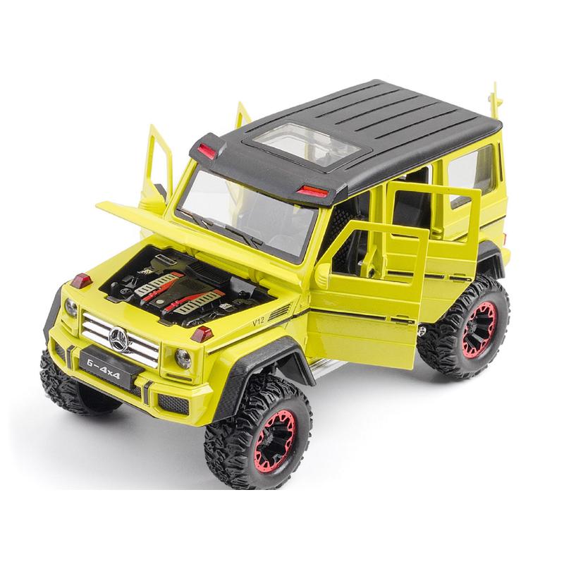 Resembling Daben G500 Alloy Metal Pull Back Diecast Car with Openable Doors, Sound & Light | 1:24 Scale Model (14 Years Till Grown Ups)