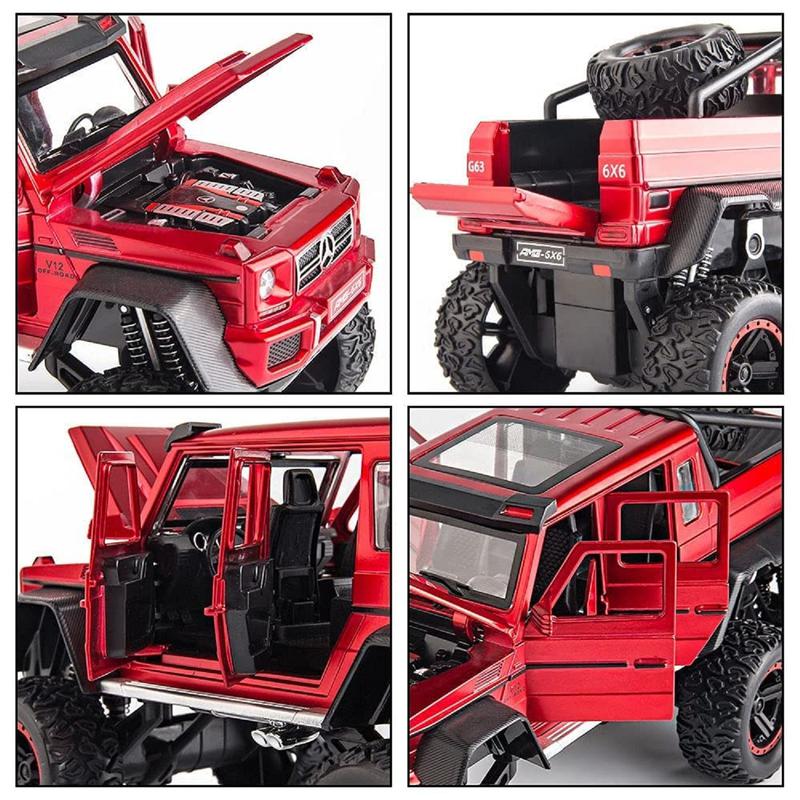 Resembling BendaG636x6 feet Pull Back Diecast Car with Openable Doors, Sound & Light | 1:24 Scale Model (14 Years Till Grown Ups)