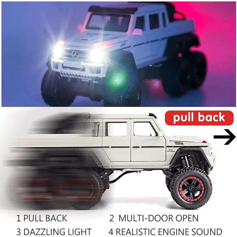 Resembling BendaG636x6 feet Pull Back Diecast Car with Openable Doors, Sound & Light | 1:24 Scale Model (14 Years Till Grown Ups)