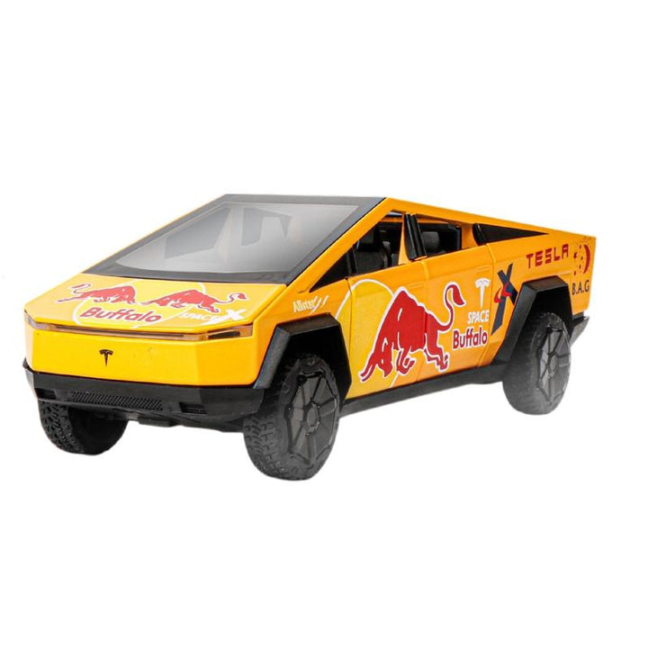 Resembling TSLA CBRTCK Pull Back Diecast Car with Openable Doors, Light & Music | 1:32 Scale Model (14 Years till Grown Ups)