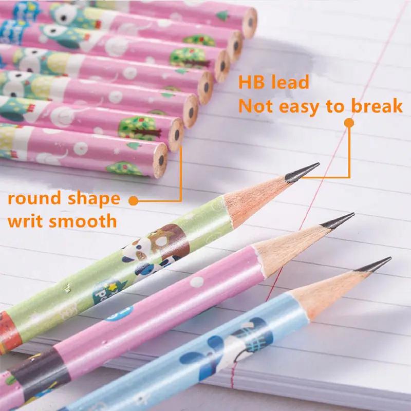 Pack of 3 - HB Extra Dark Pencils With Eraser Top, Cap & Sharpener (3-9 Years)