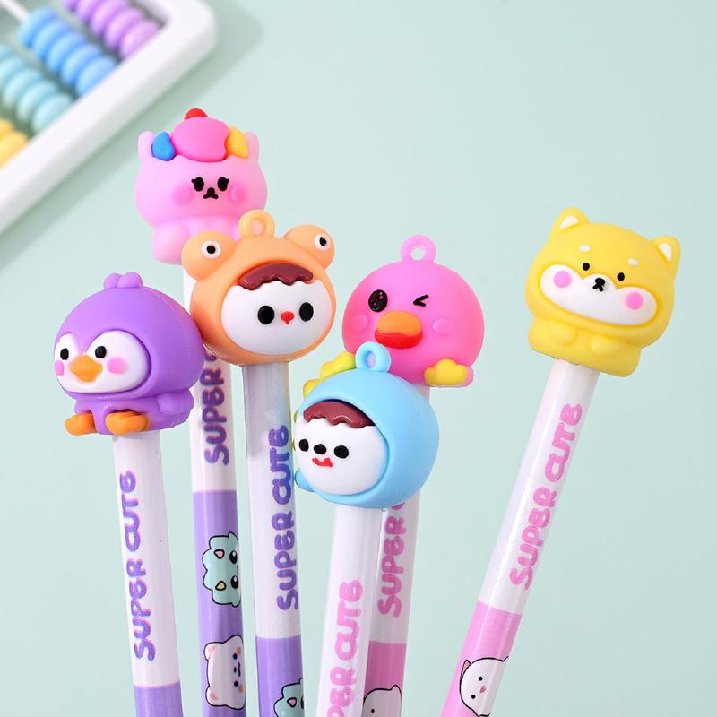 Pack of 2 - HB Extra Dark Pencils With Cartoon Erasers (3-9 Years)