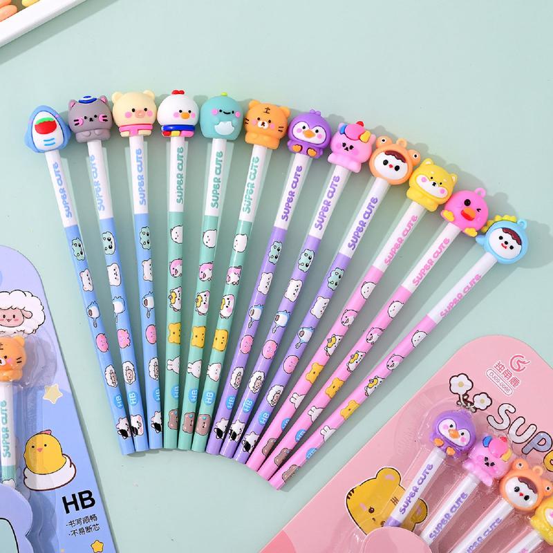 Pack of 2 - HB Extra Dark Pencils With Cartoon Erasers (3-9 Years)