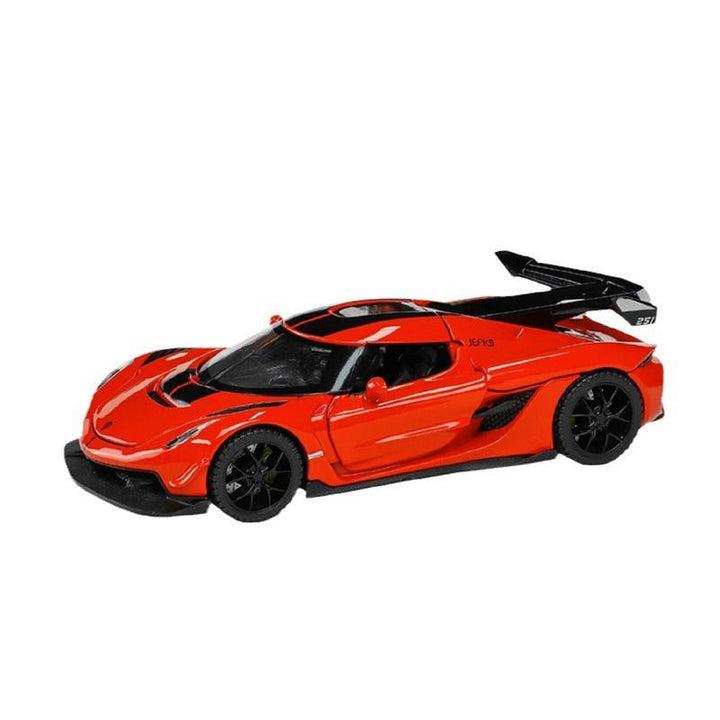 Resembling Kobe Sek Jesko Pull Back Die-cast Car With Openable Doors, Sound & Light | 1:32 Scale Model (14 Years Till Grown Ups)