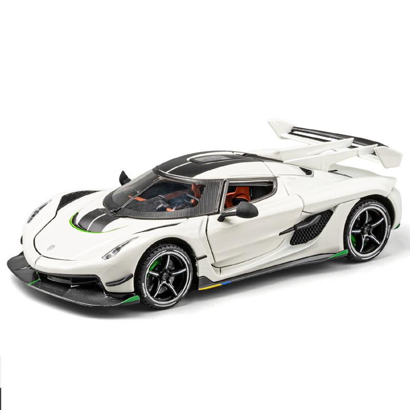 Resembling Kobe Sek Jesko Pull Back Die-cast Car With Openable Doors, Sound & Light | 1:32 Scale Model (14 Years Till Grown Ups)