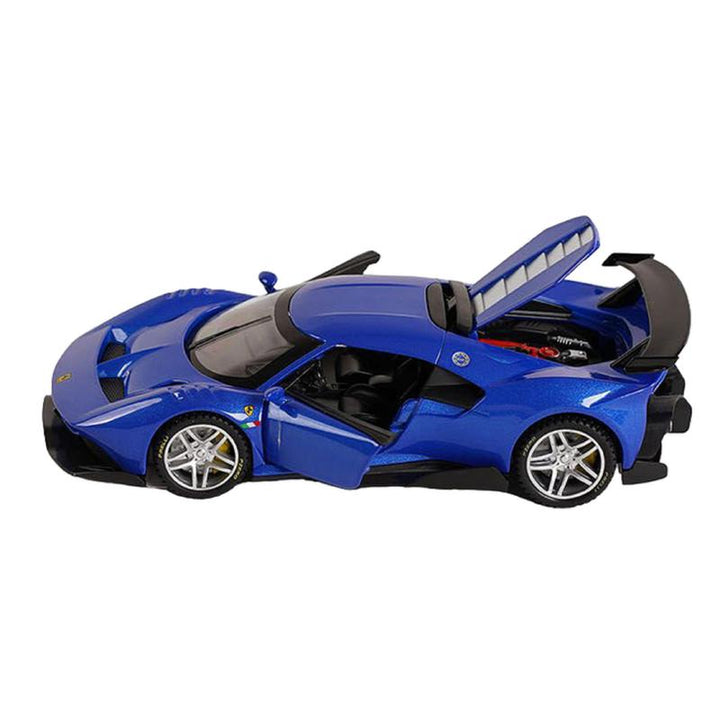 Resembling Sports Car P80C Pull Back Die-cast Car With Openable Doors, Sound & Light | 1:32 Scale Model (14 Years Till Grown Ups)