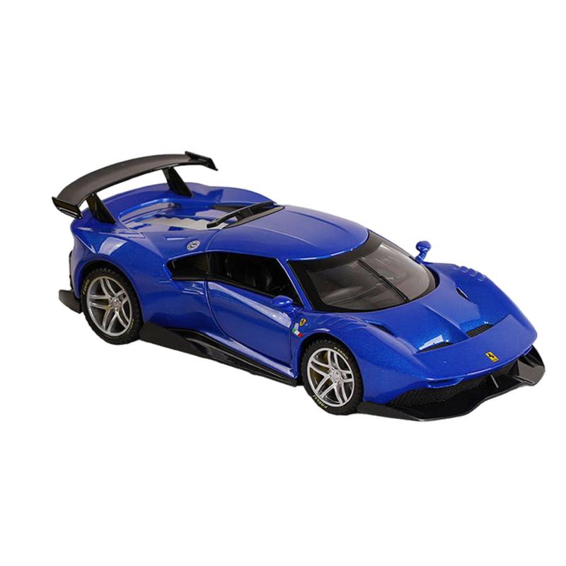 Resembling Sports Car P80C Pull Back Die-cast Car With Openable Doors, Sound & Light | 1:32 Scale Model (14 Years Till Grown Ups)