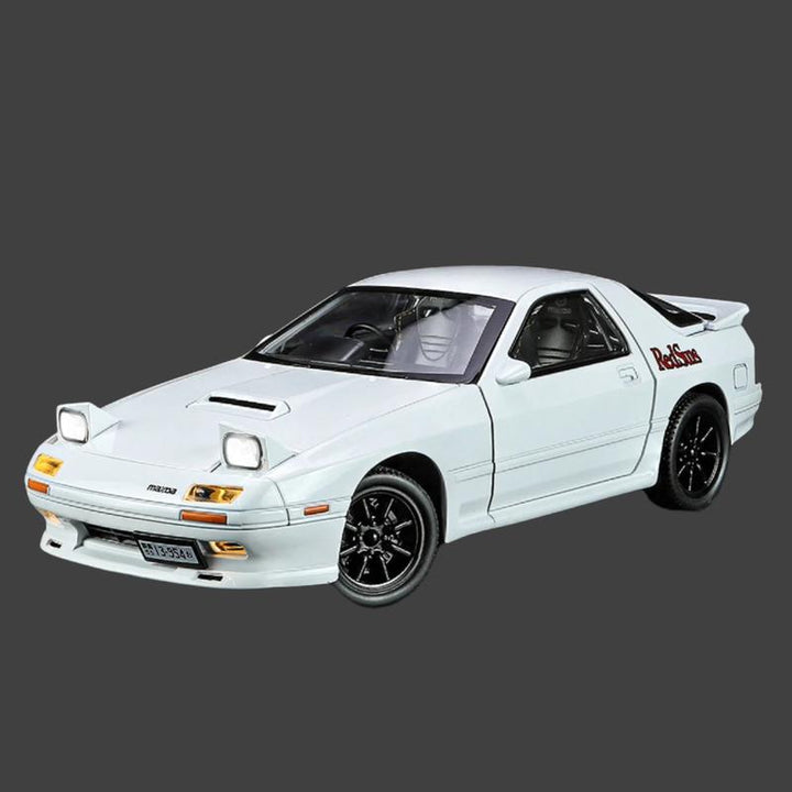 Resembling MZD XR7 Pull Back Die-cast Car With Openable Doors, Sound & Light | 1:32 Scale Model (14 Years Till Grown Ups)