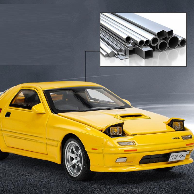 Resembling MZD XR7 Pull Back Die-cast Car With Openable Doors, Sound & Light | 1:32 Scale Model (14 Years Till Grown Ups)