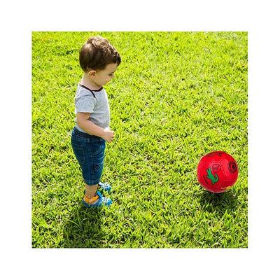 Football with Air Pump & Pin - Size 1 Mini, 12 Panel, PVC,  Red Animals Learning