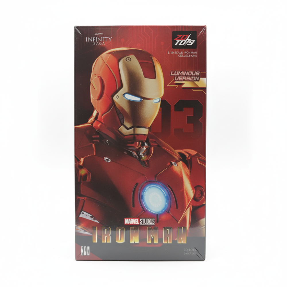 ZD Toys Original Marvel Ironman Action Figure - MARK3 (Luminous Version) | 1:10 Scale (15 Years till Grown Ups)