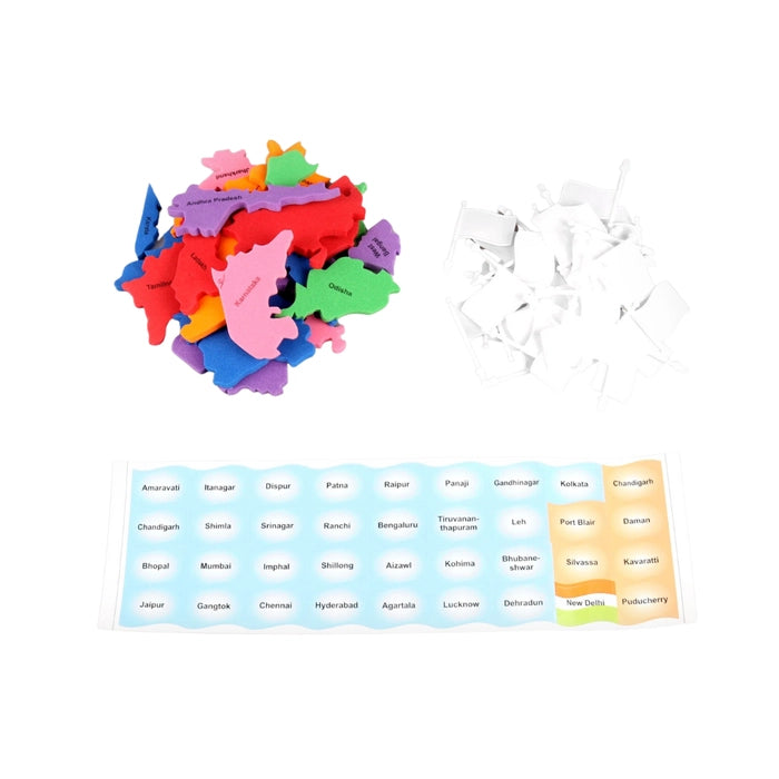 Ratna's EVA India Mapography with Flags I 27 Pieces Puzzle