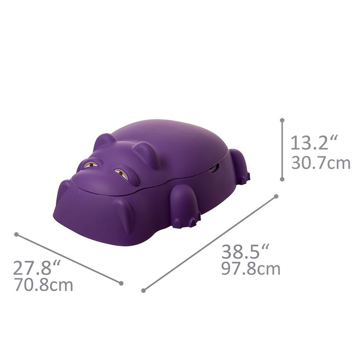 Hippo Pool/Sandpit with Cover - Assorted Colours