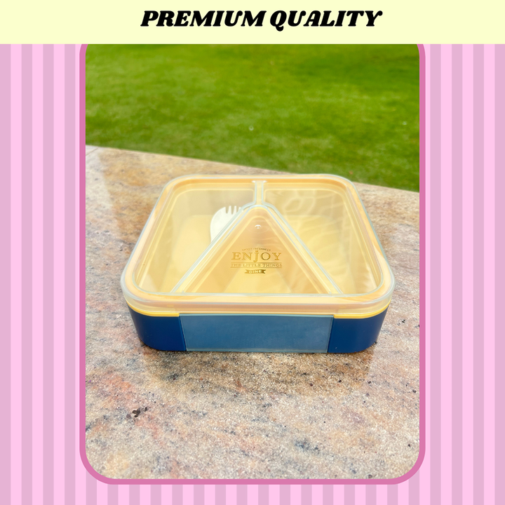 Square 3 Partition Lunch Box