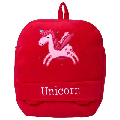 Premium Quality Soft Design Rani Unicorn Flying Horse Shape School Bag for Kids - 14 Inches