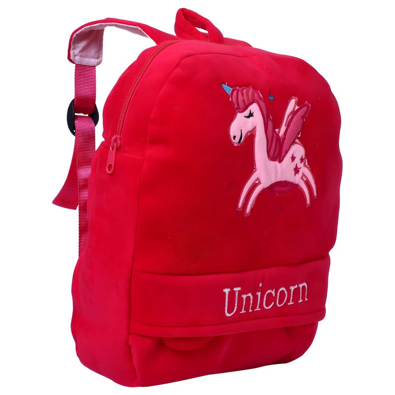 Premium Quality Soft Design Rani Unicorn Flying Horse Shape School Bag for Kids - 14 Inches