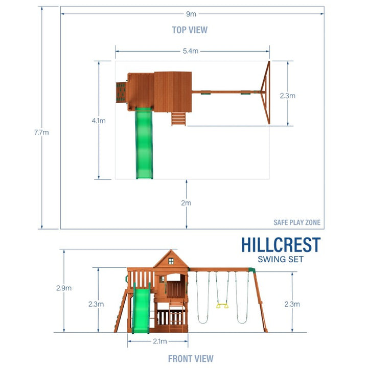 Hill Crest Play Tower (incl. swings) - (COD Not Available)