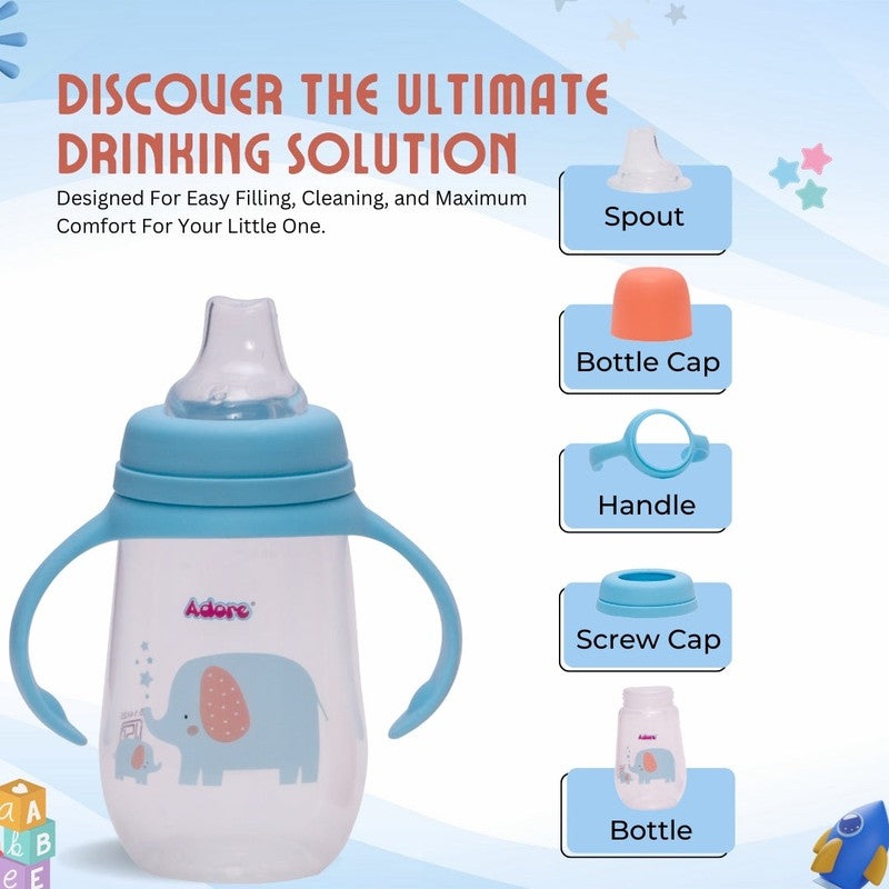 Wide Neck Soft Spout Sipper with Handles - 250ml (1-2 Years)