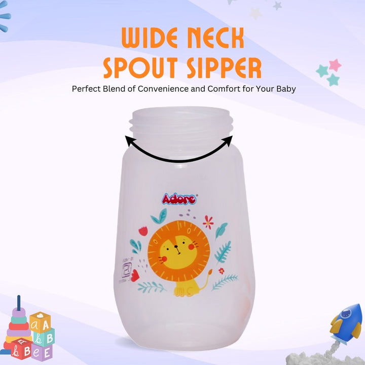 Wide Neck Soft Spout Sipper with Handles - 250ml (1-2 Years)