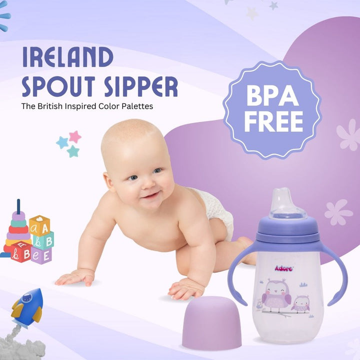 Wide Neck Soft Spout Sipper with Handles - 250ml (1-2 Years)