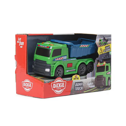 Dickie Toys Dump Truck Bin Lorry Friction Vehicle with Light & Sound (3-6 Years)