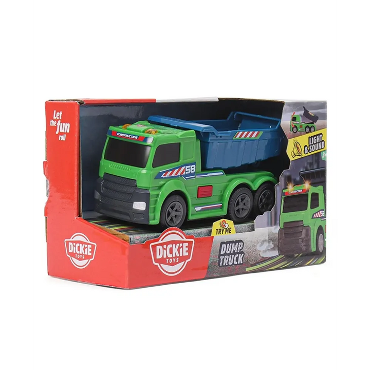 Dickie Toys Dump Truck Bin Lorry Friction Vehicle with Light & Sound (3-6 Years)