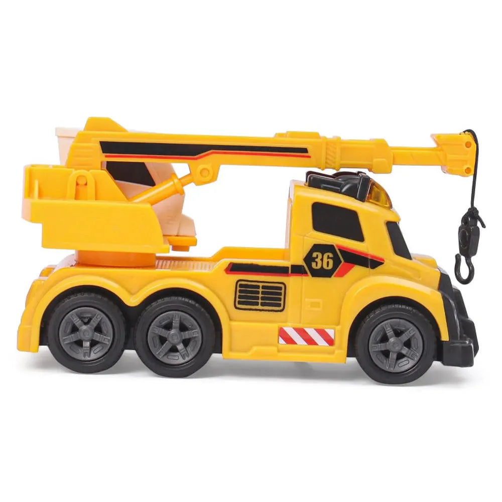 Dickie Toys Mobile Crane Friction Vehicle with Extending Boom Arm, Light & Sound (3-6 Years)
