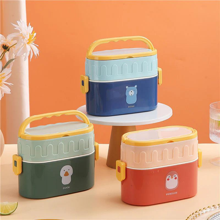 Animal Double Layer Lunch Box