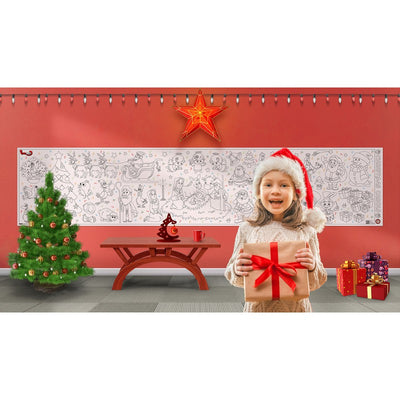 Christmas Carols Wall Colouring Roll For Kids