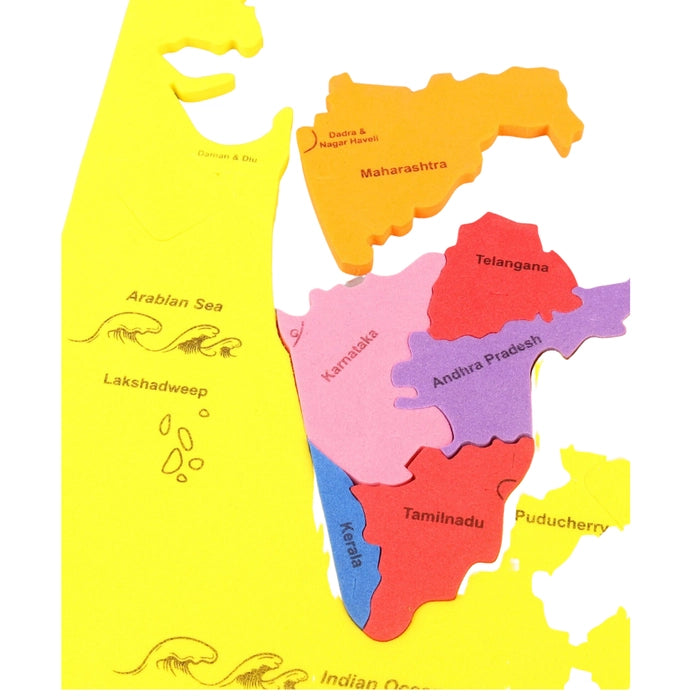 Ratna's EVA India Mapography with Flags I 27 Pieces Puzzle