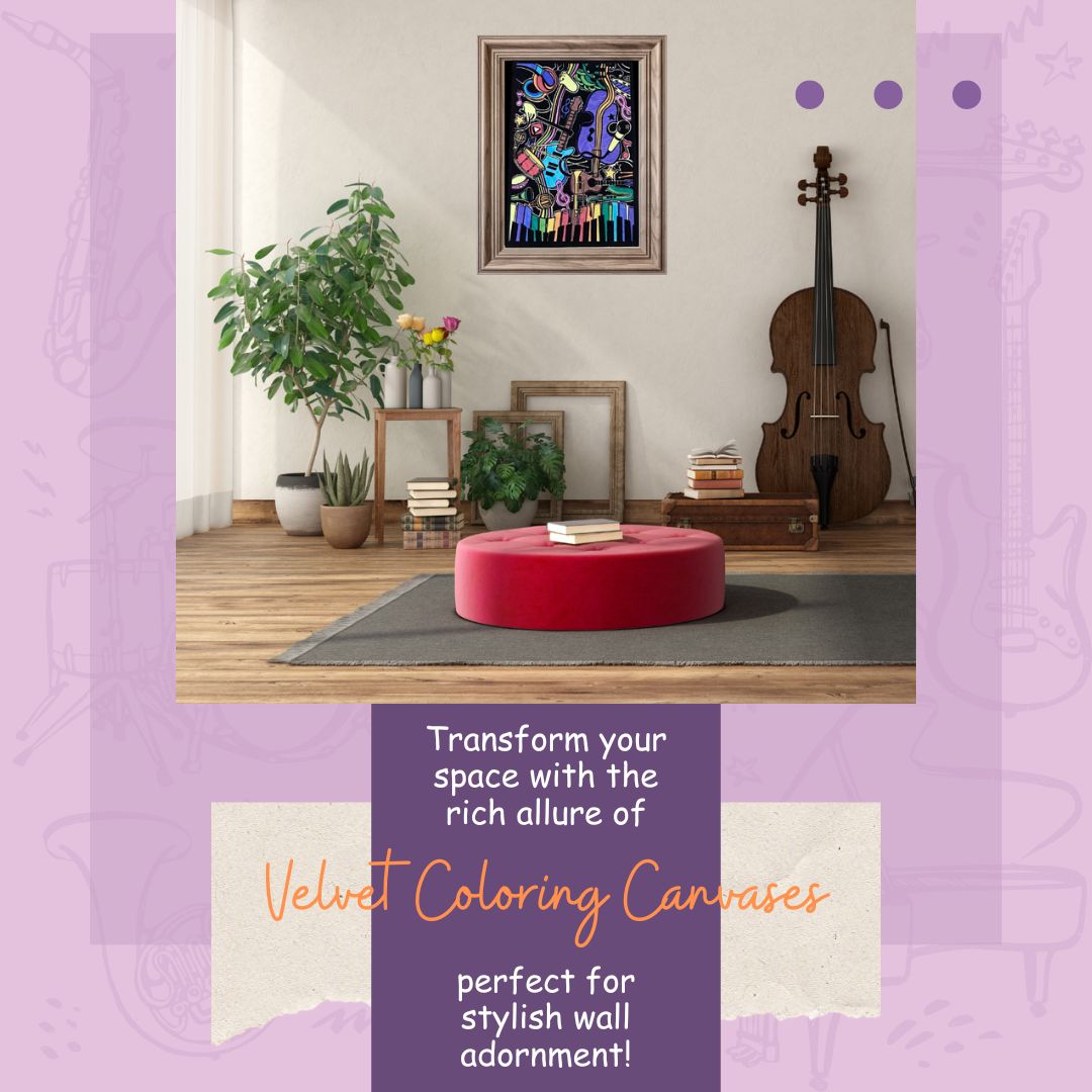 Velvet Colouring Posters for Young Adults/Grown-ups | Melodies Of Music