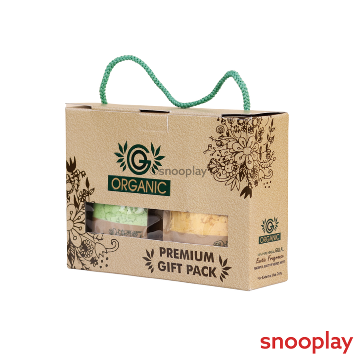 Pack of 4 Organic Herbal Gulal Premium Gift Pack (50g Each)