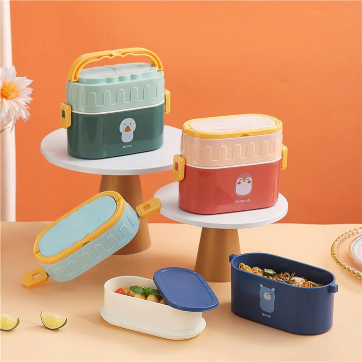 Animal Double Layer Lunch Box