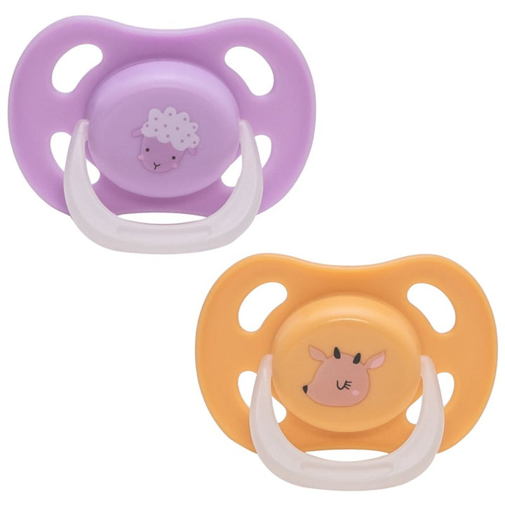 Pack of 2 Glow-in-the-Dark Pacifier with Case (1-6 Months)