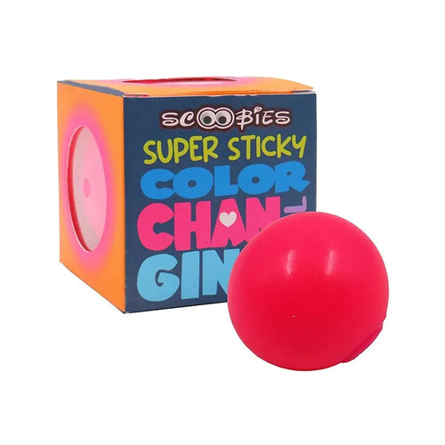Scoobies Super Sticky Color Changing Ball Multicolor (Pack of 1) | Squishy Sensory Play & Focus Booster