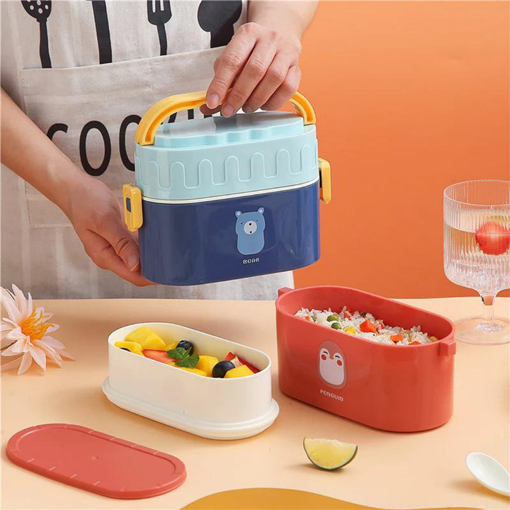 Animal Double Layer Lunch Box