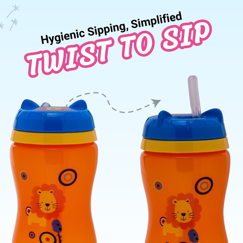 Colourful Twist to Sip Straw Sipper - 270ml (1-2 Years)