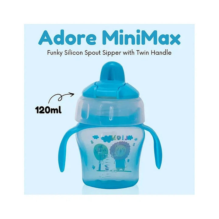 Funky Silicon Spout Sipper with Twin Handles - 120ml (6-9 Months)