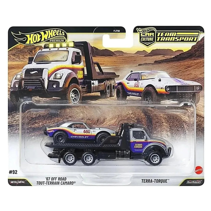 Hot Wheels Premium Team Transport – '67 Off-Road Camaro & Terra Torque
