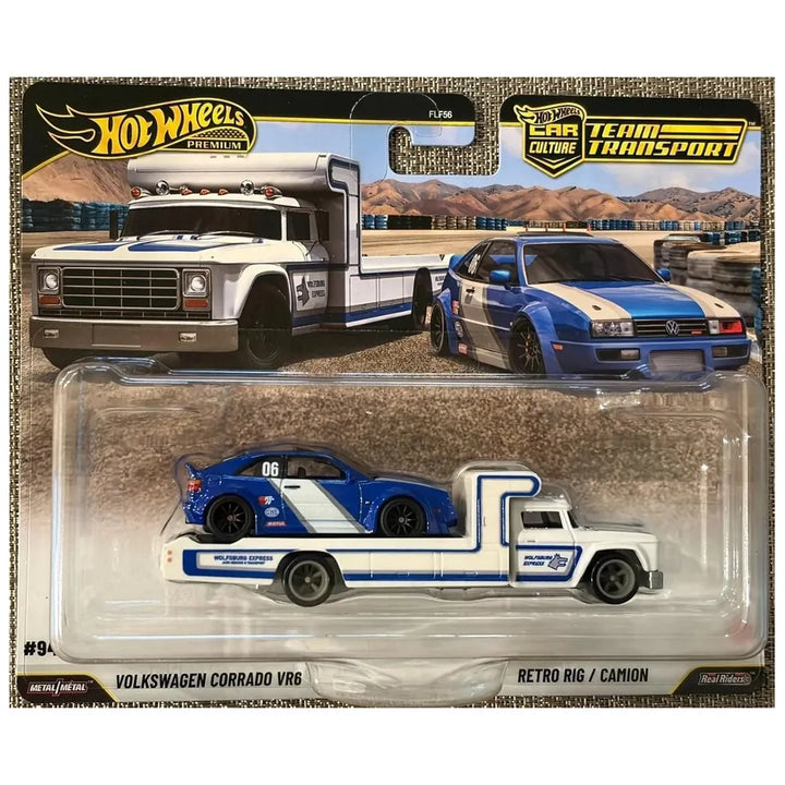 Hot Wheels Premium Team Transport – Volkswagen Corrado VR6 & Retro Rig