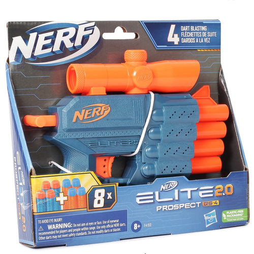 Original Nerf Elite 2.0 Prospect QS4 Dart Blaster with 8 Darts (8-12 Years)