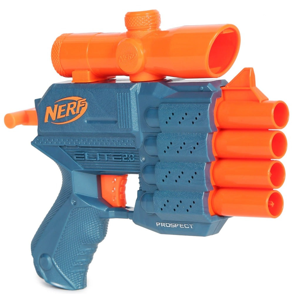 Original Nerf Elite 2.0 Prospect QS4 Dart Blaster with 8 Darts by Hasbro